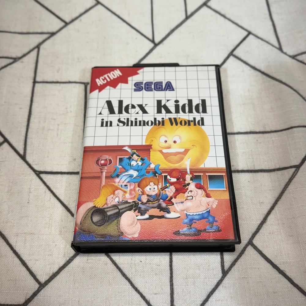 Sega Alex Kidd in Shinobi World Master System Game Black CIB Tested